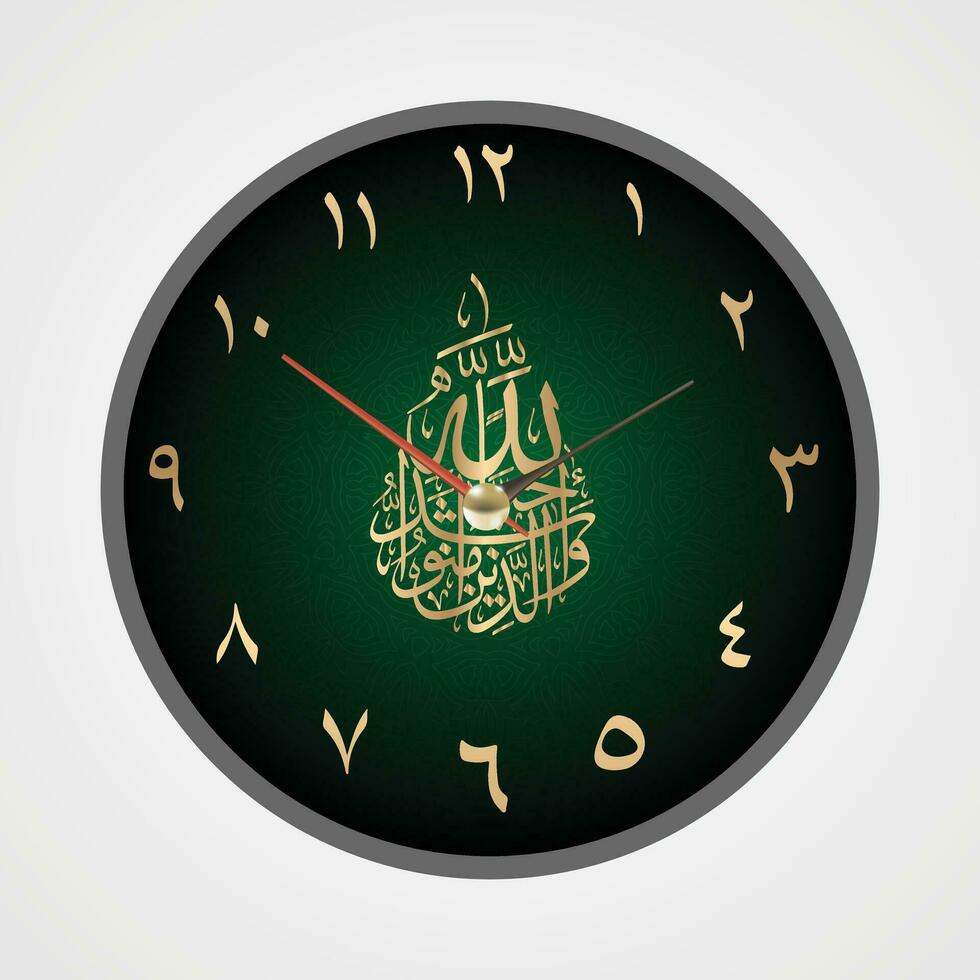 Islamic Influence in Wall Clock Designs vector