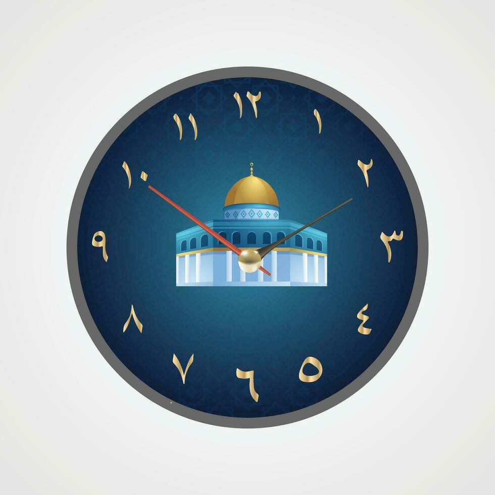 Islamic Influence in Wall Clock Designs vector