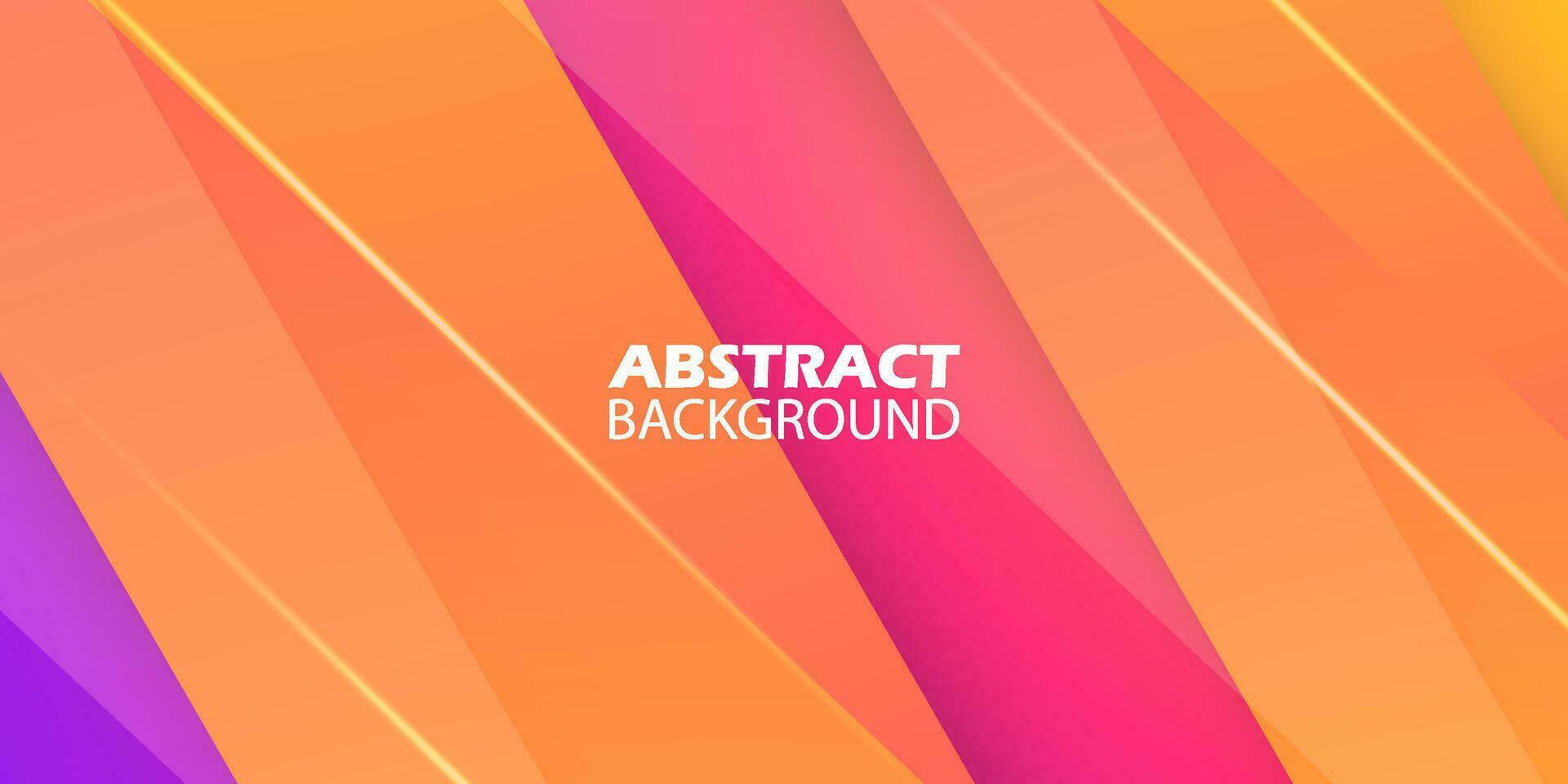 Abstract orange and pink gradient triangle background with shadow and simple lines. Looks 3d with additional light. Suitable for posters, brochures, e-sports and others. Eps10 vector