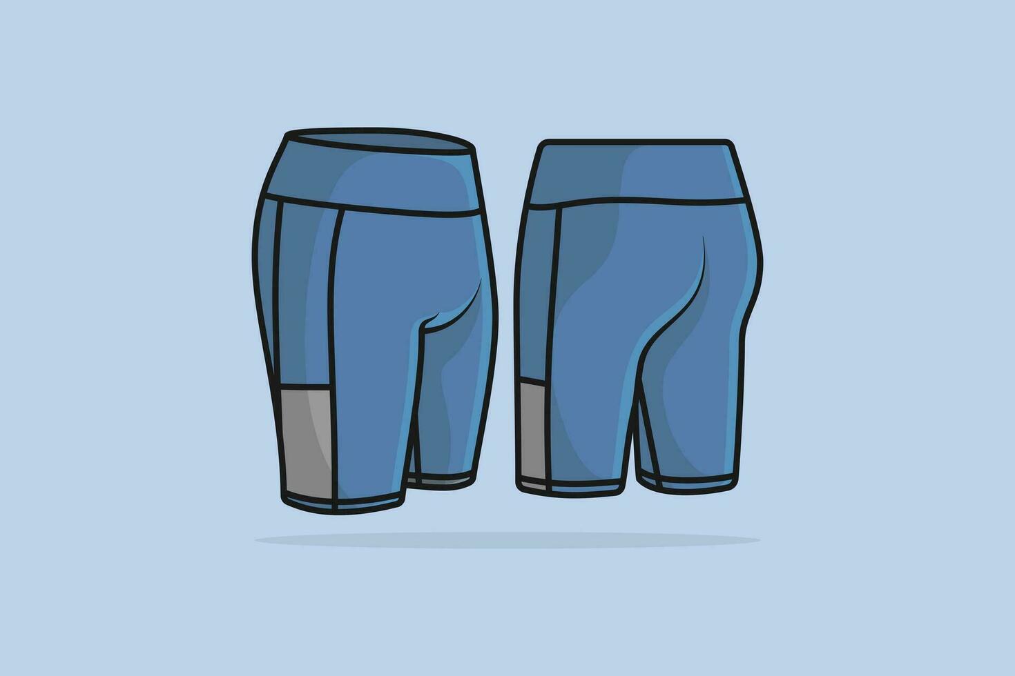 Gym Wear Causal Shorts Knicker vector illustration. Sports and Fashion objects icon concept. Boys comfortable beach shorts knicker vector design with shadow.