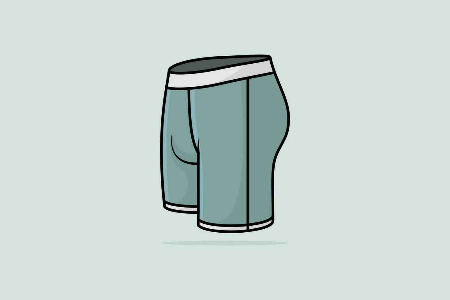 Gym Wear Causal Short Knicker vector illustration. Sports and Fashion objects icon concept. Boys swimming short knicker and casual wear vector design with shadow.