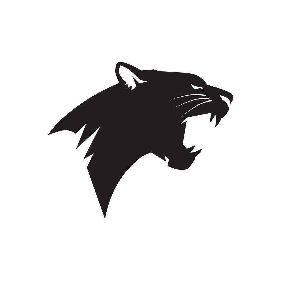 Panther head drawing vector illustration