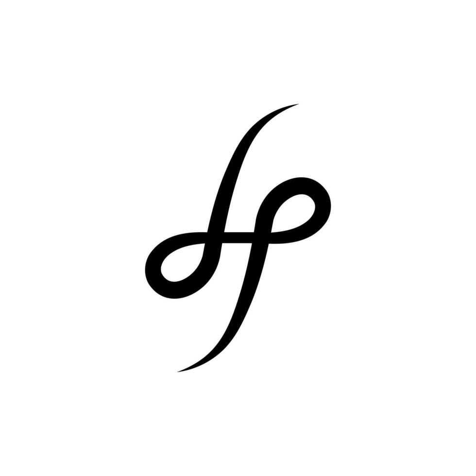 Classic letter d p h creative design with signature calligraphy modern logo vector