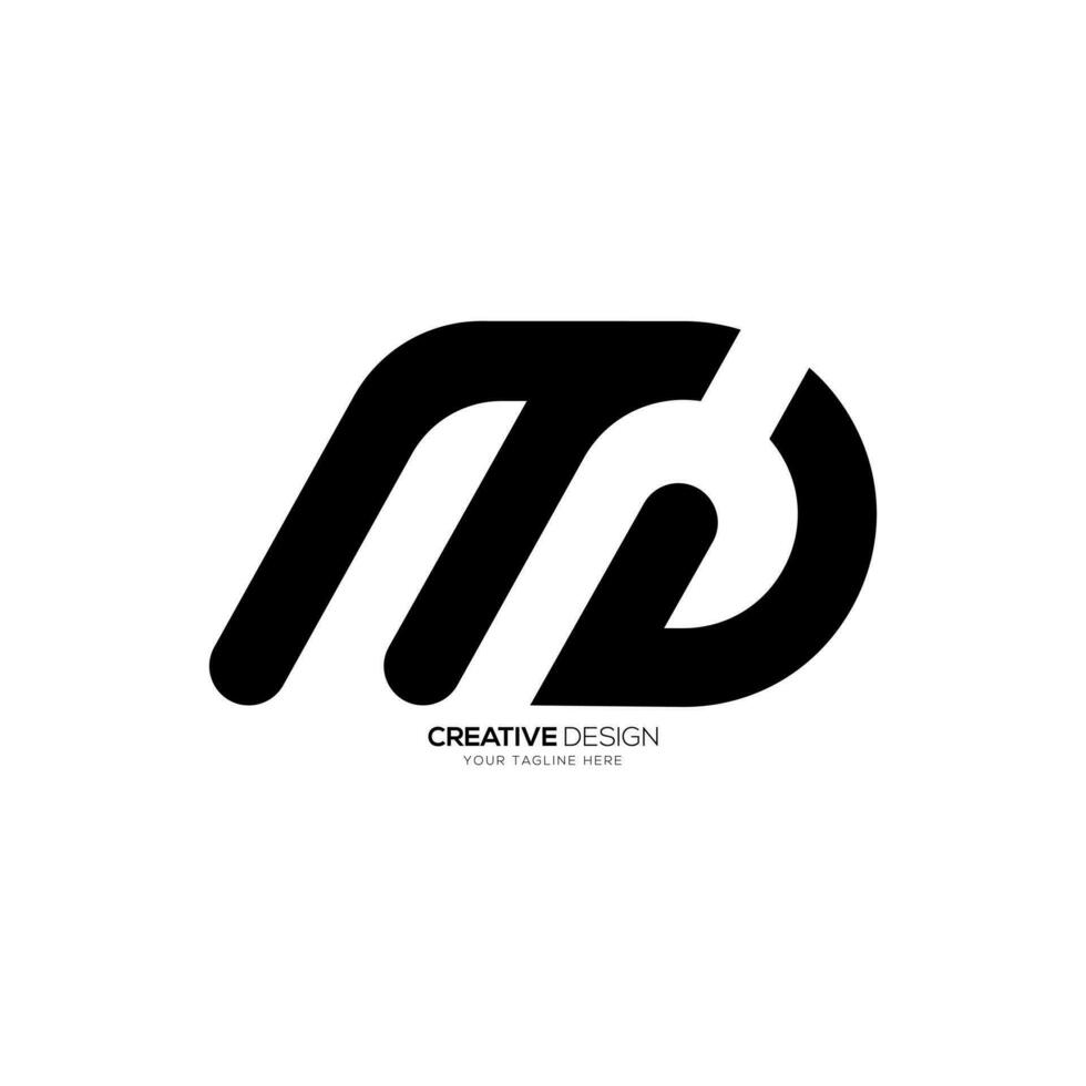 Letter MD creative unique shape elegant monogram business logo vector