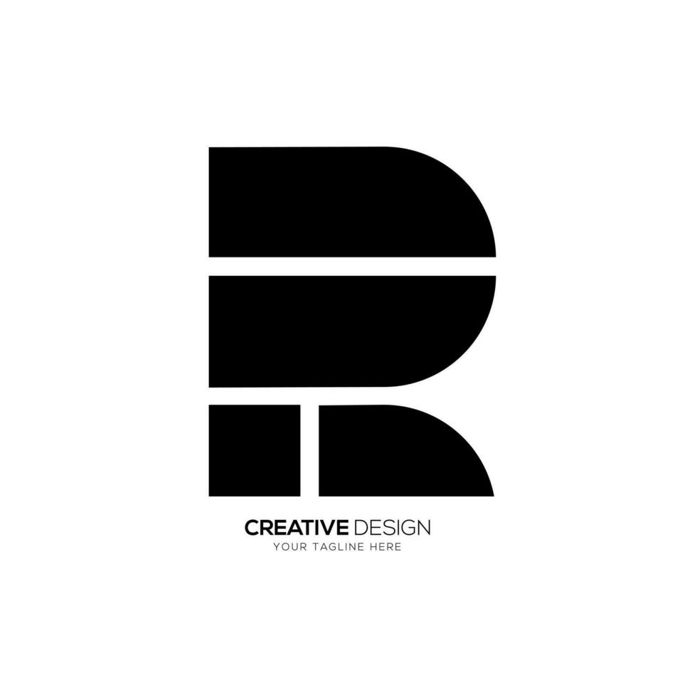 Letter p r d with abstract modern monogram fashion creative initial logo design vector