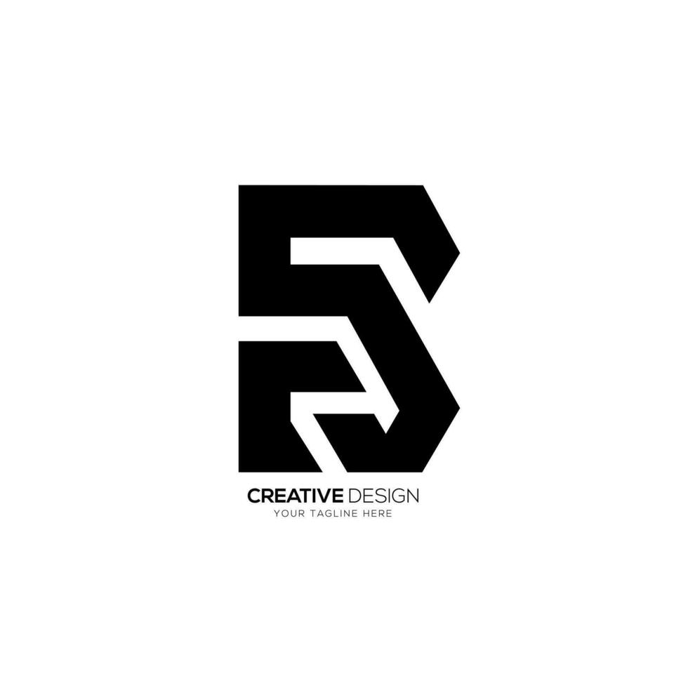 Modern new unique shape letter c b s stylish monogram branding logo design vector