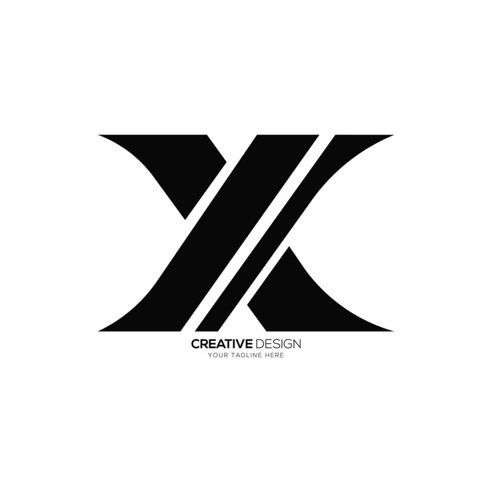Modern letter Xk creative flat monogram business gaming logo template vector