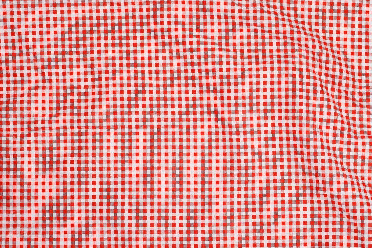 red white plaid tablecloth background photo