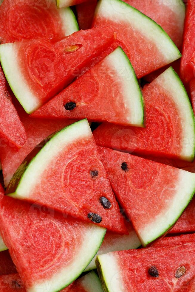Red watermelon fruit texture background picture rich in healthy nutrients photo