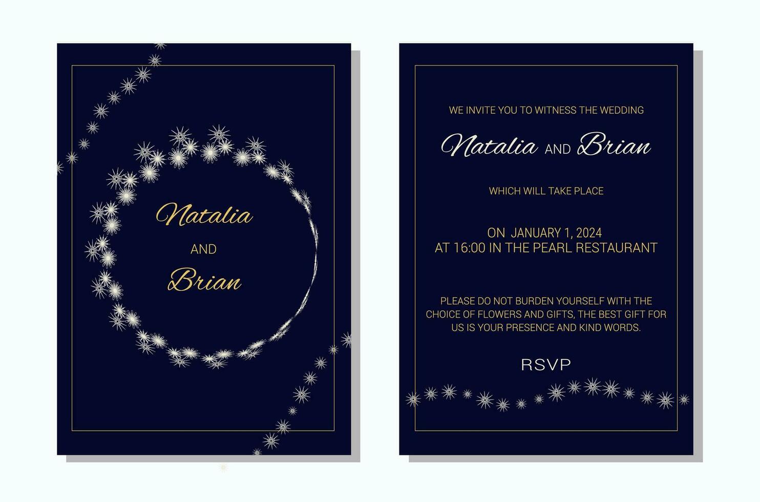 Wedding Invitation layout vector