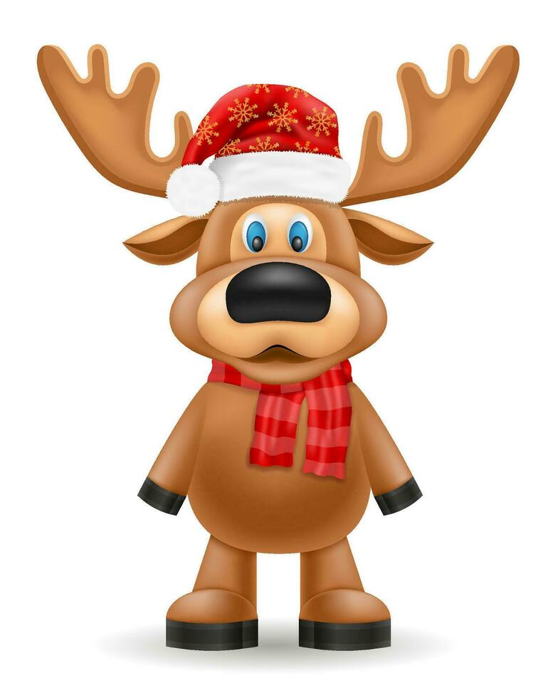Navidad ciervo nuevo año fiesta símbolo vector ilustración aislado en blanco antecedentes