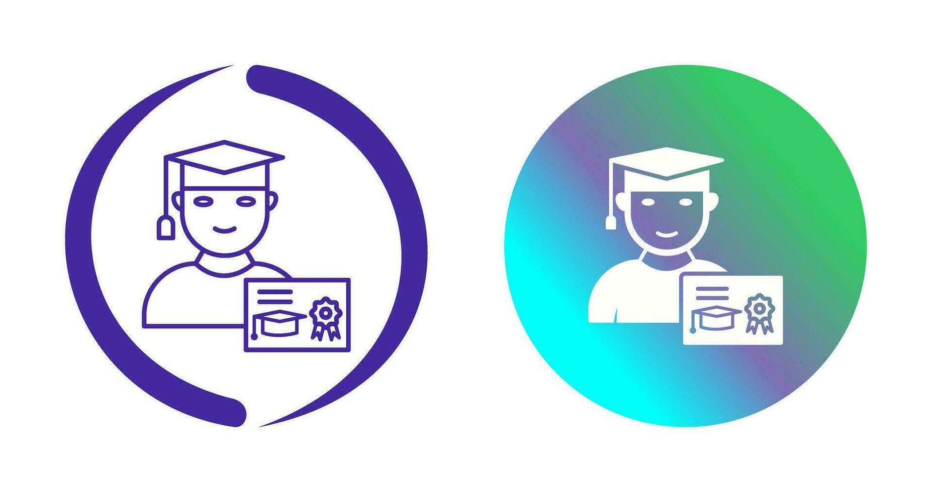 Unique Receiving Degree Vector Icon