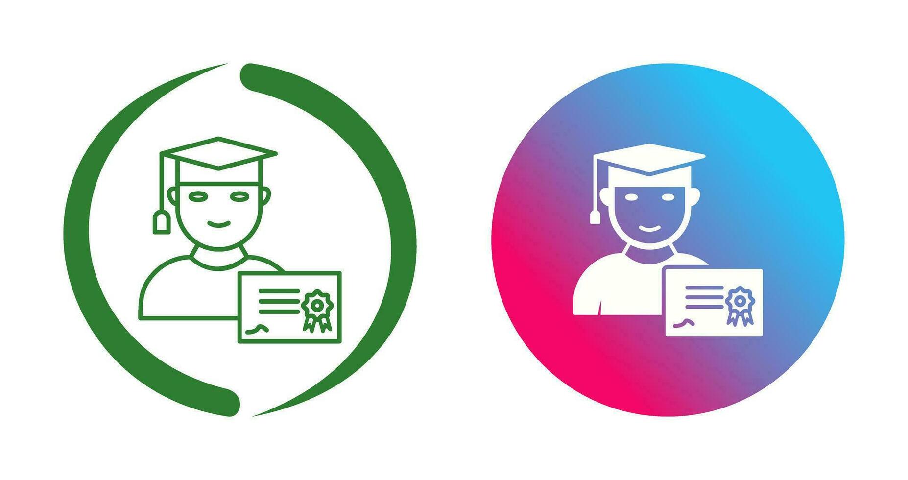 Unique Receiving Diploma Vector Icon