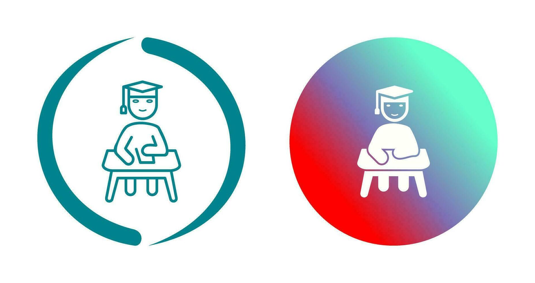Unique Studying on Desk Vector Icon