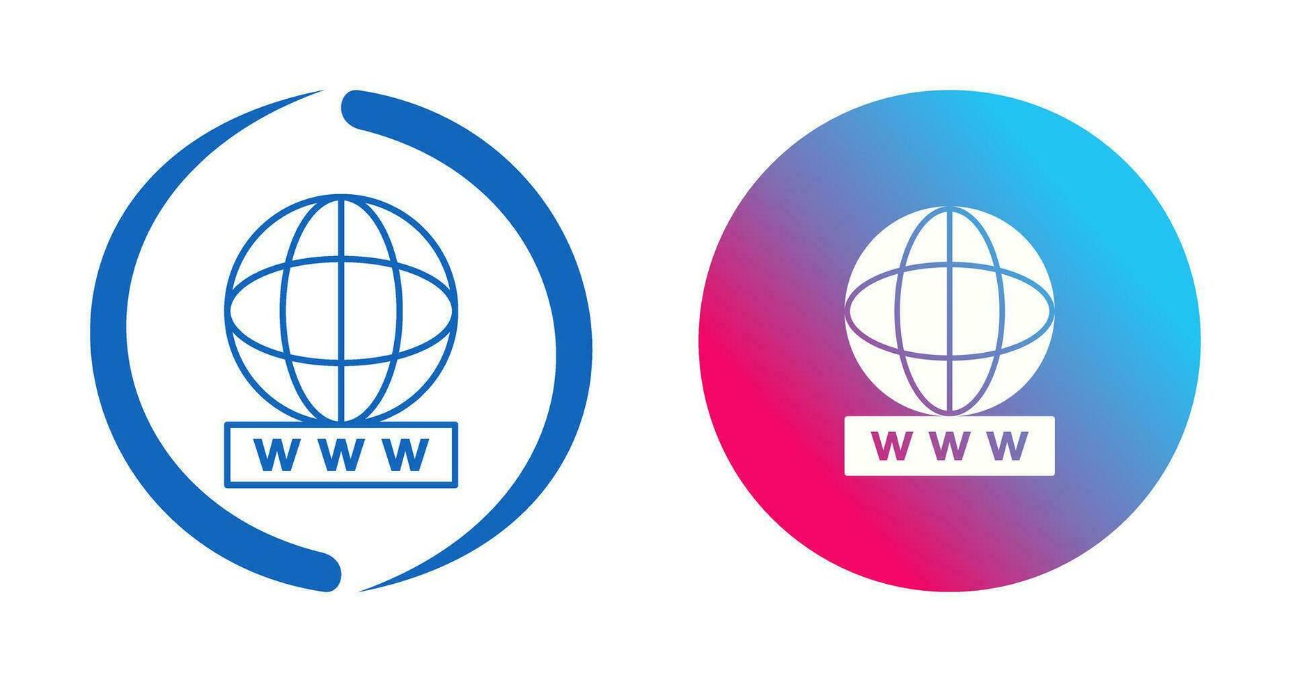 icono de vector de world wide web único