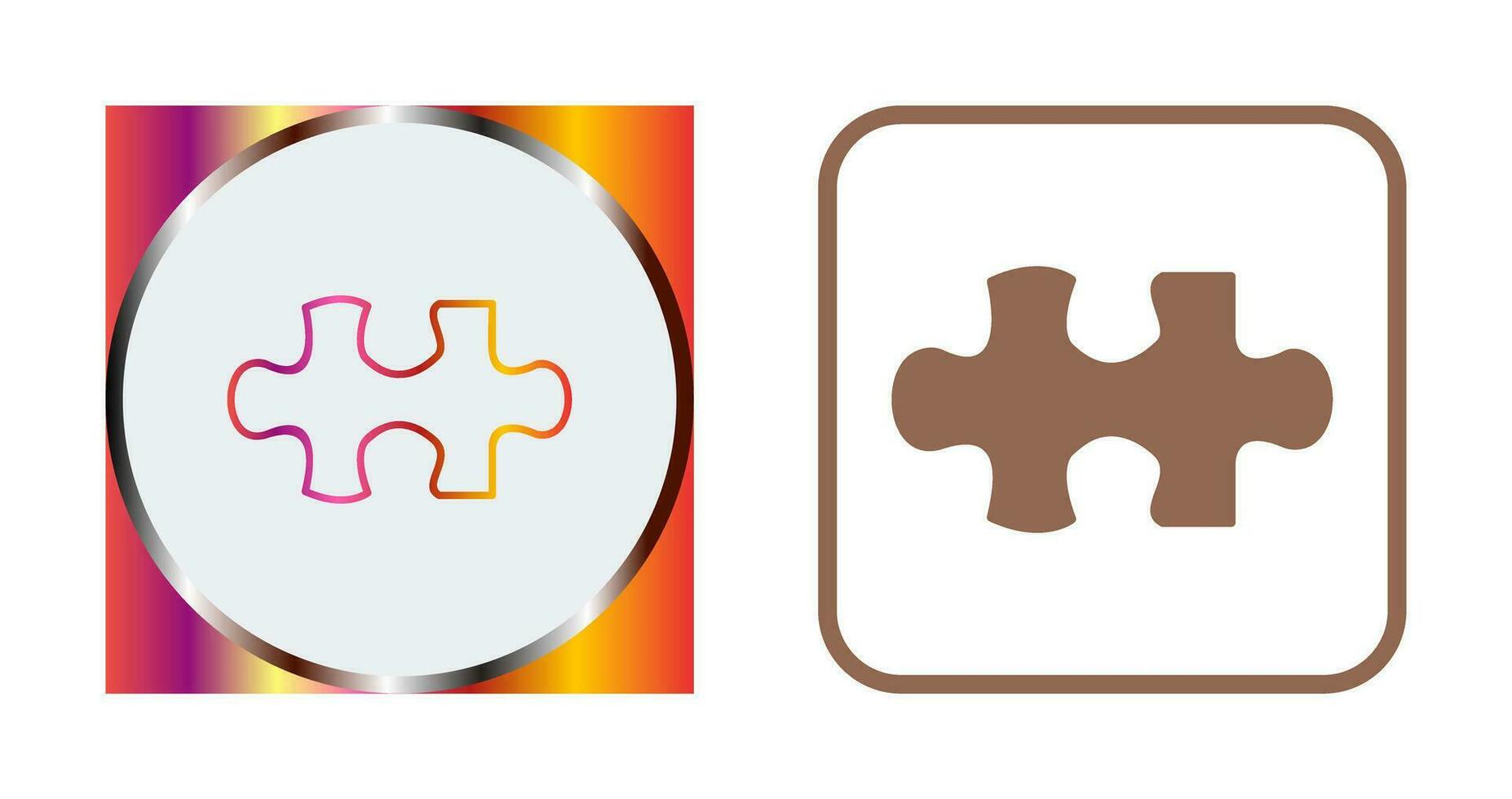 Unique Puzzle Piece Vector Icon