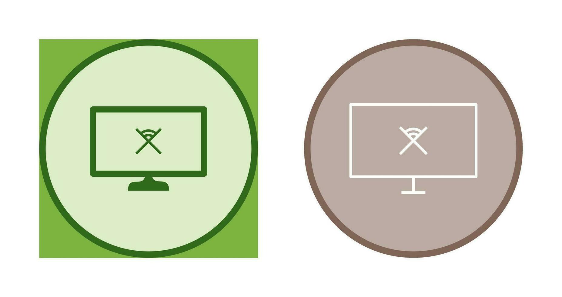 Unique Disconnected Network Vector Icon