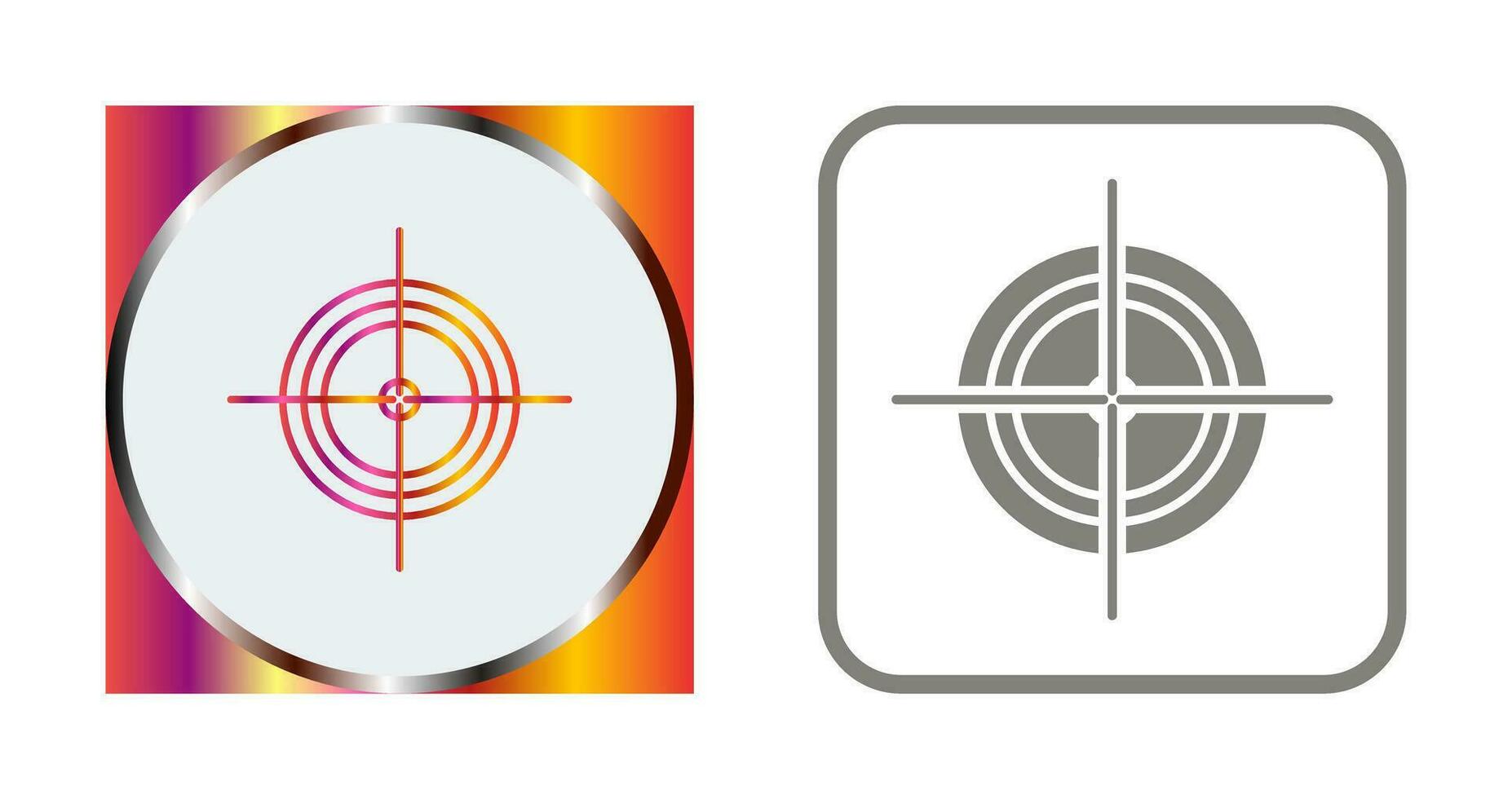 Unique Target Vector Icon