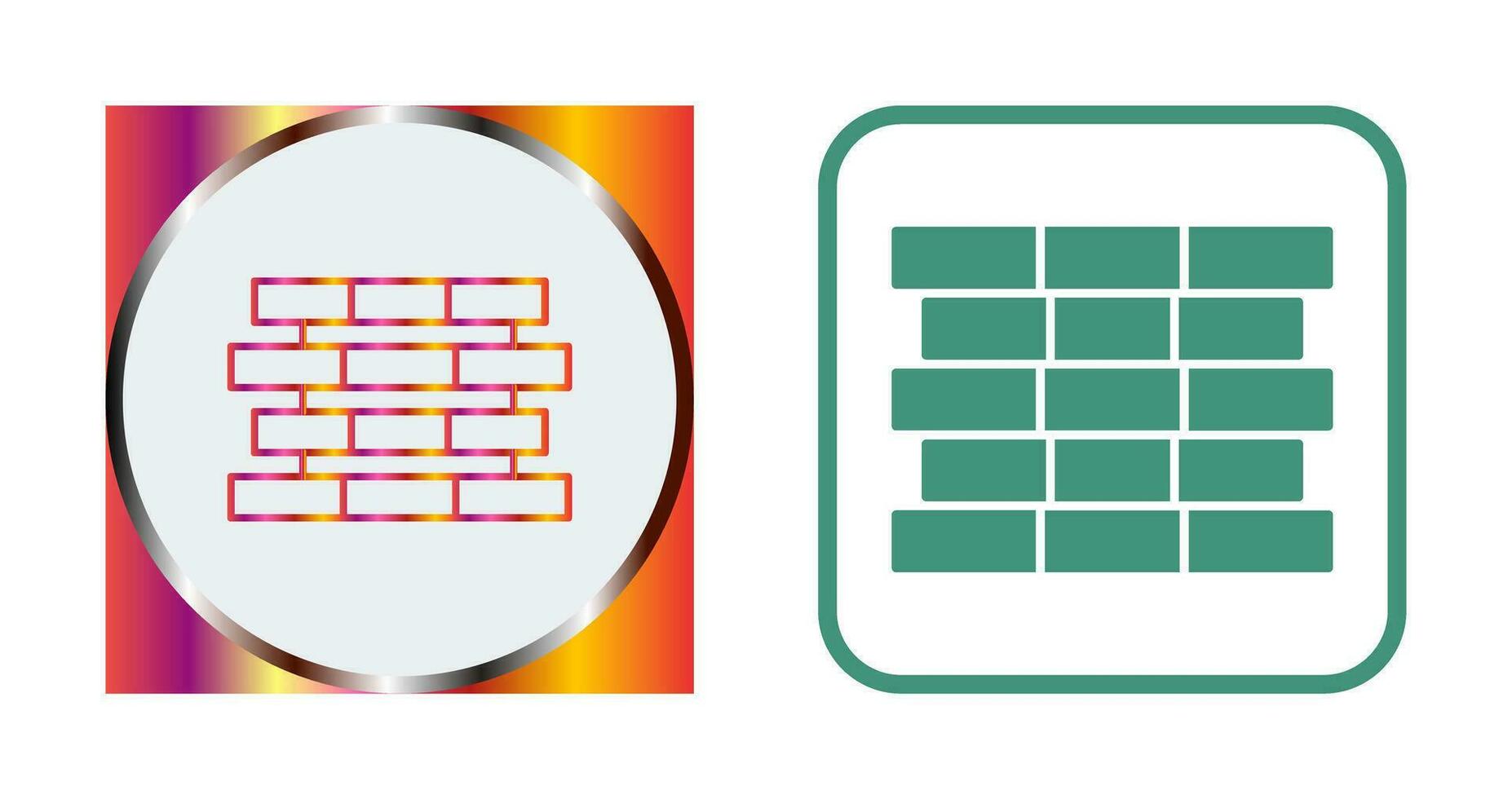 Unique Bricks Vector Icon