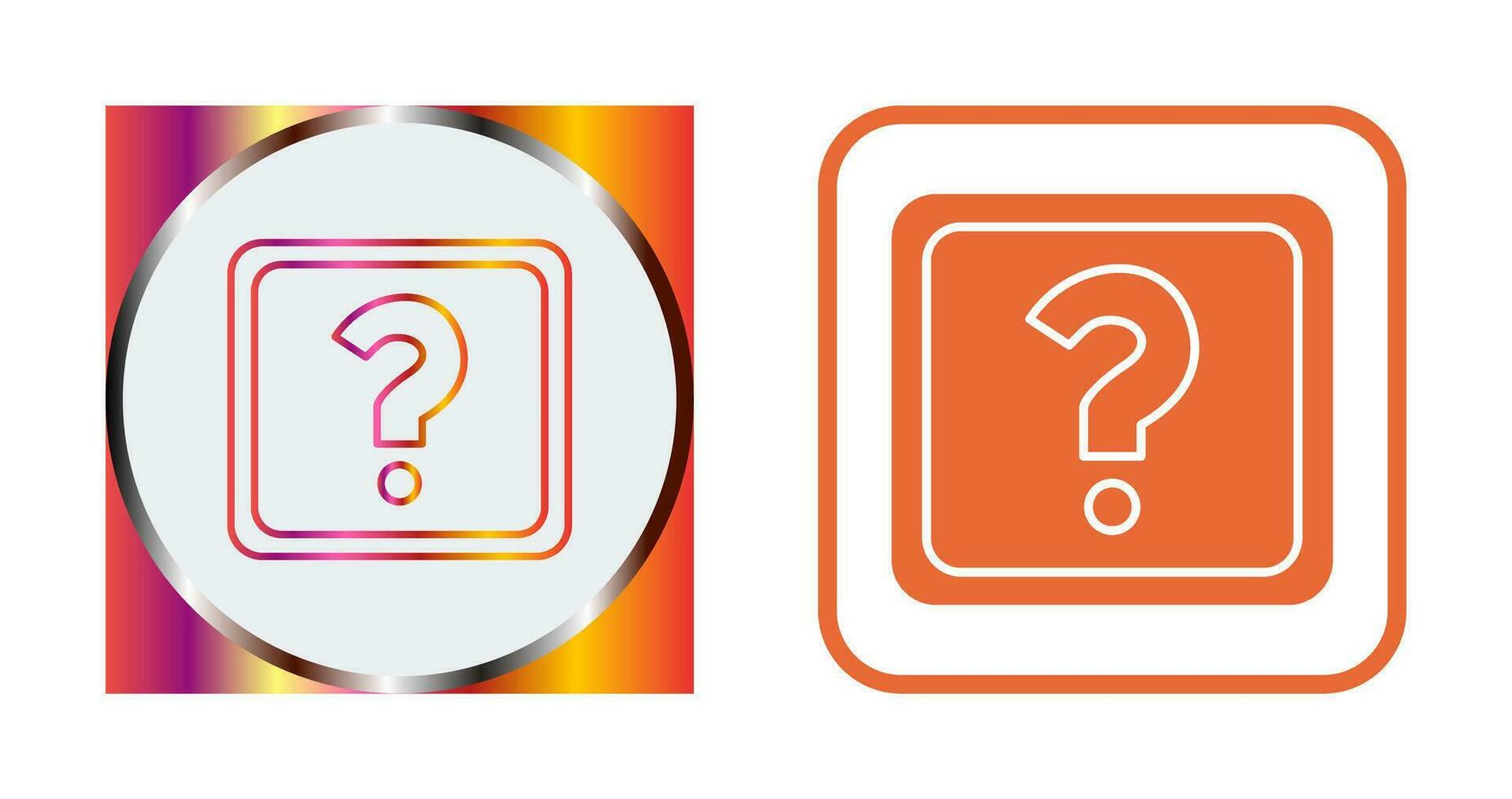 Unique Question Mark Vector Icon
