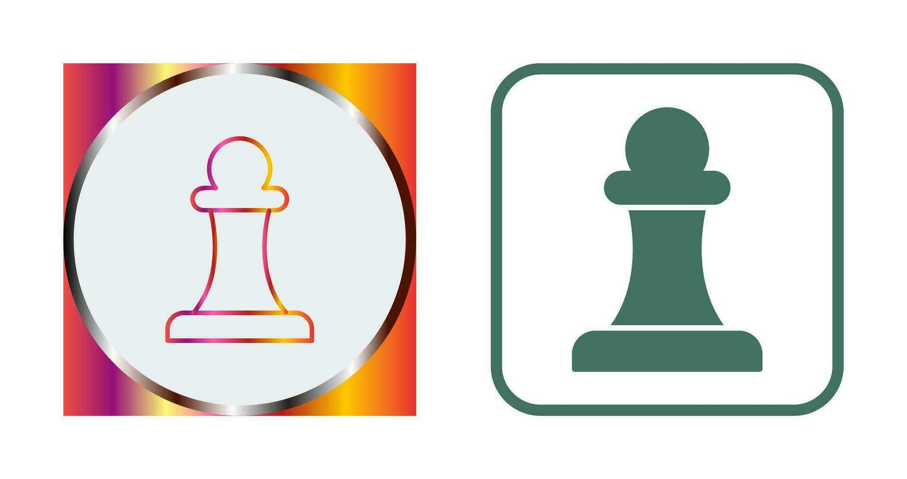 Unique Pawn Vector Icon