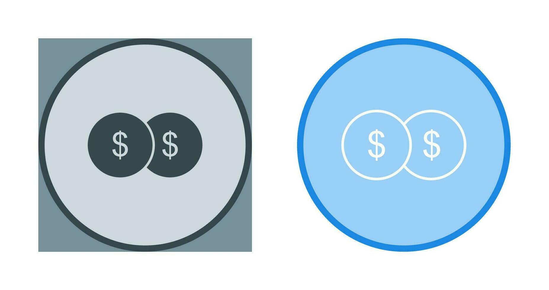 Unique Coins Vector Icon