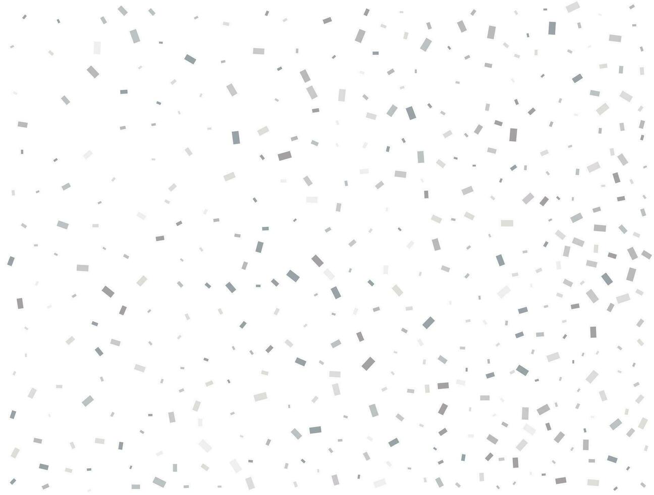 Light silver Rectangular glitter confetti background. White festive texture. vector