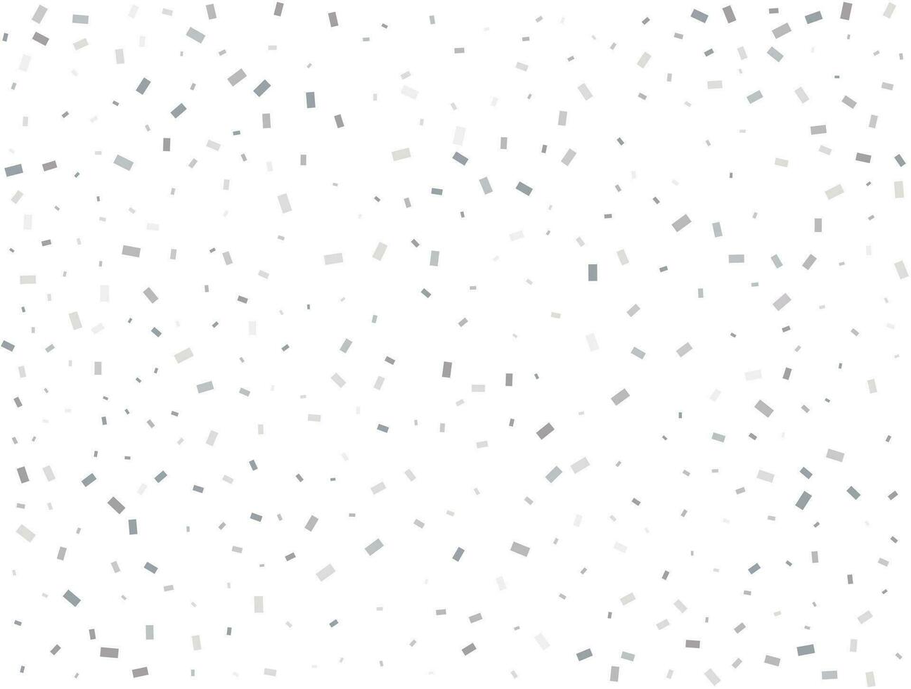 Light silver Rectangular glitter confetti background. White festive texture. vector