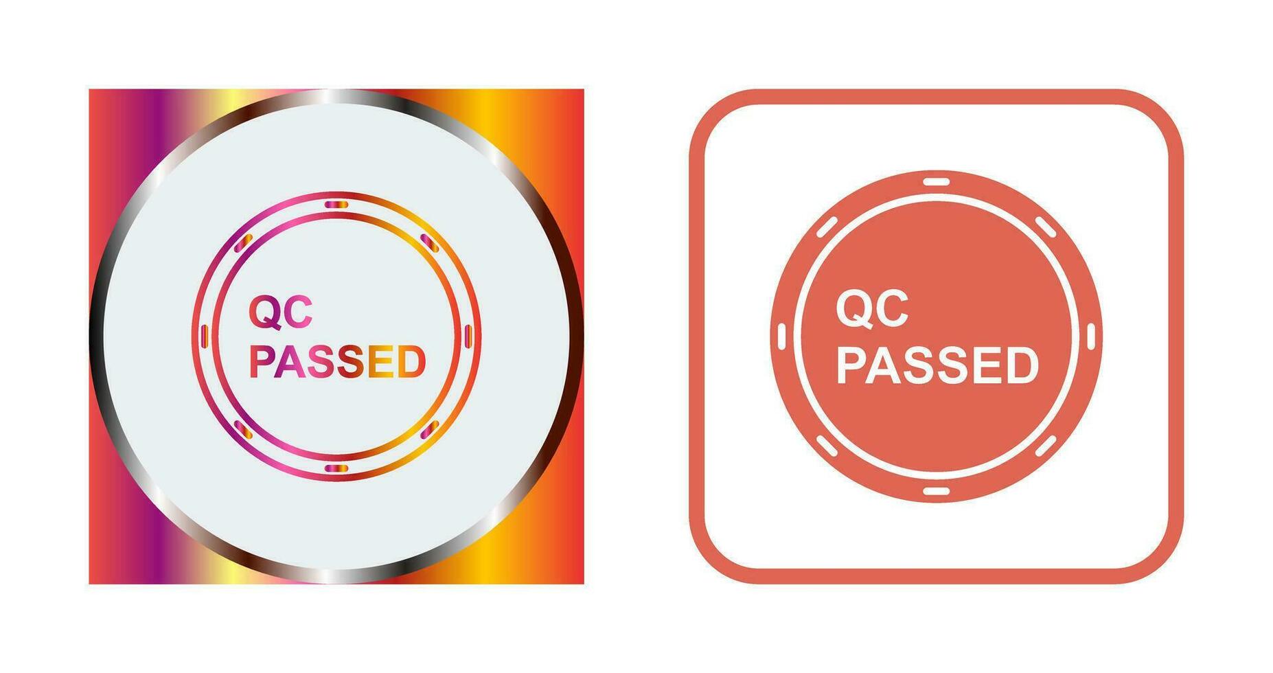 Unique QC Passed Vector Icon