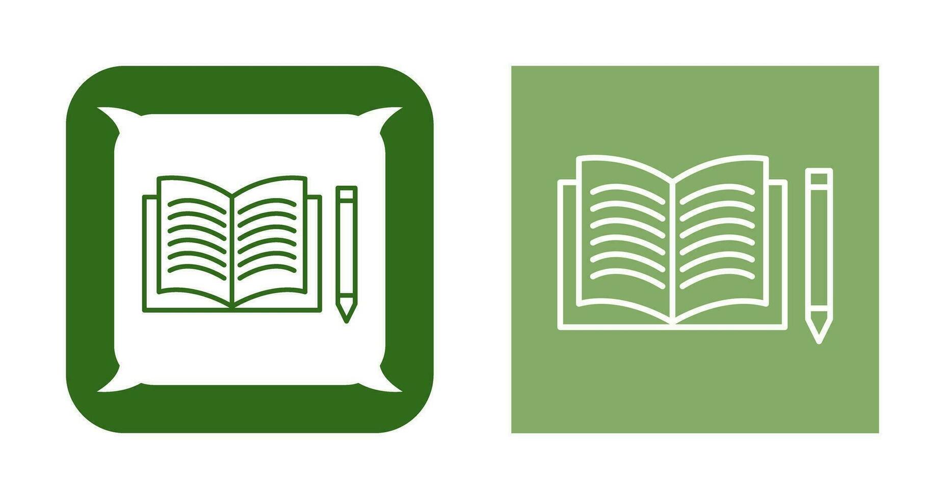 Unique Pencil and Book Vector Icon