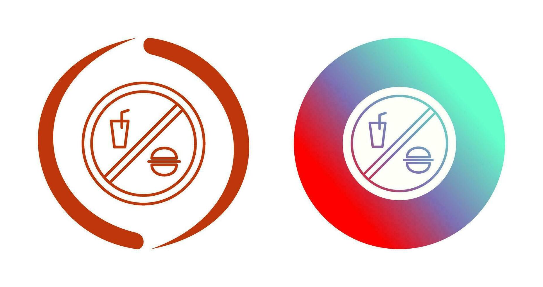 No Food or Drinks Vector Icon