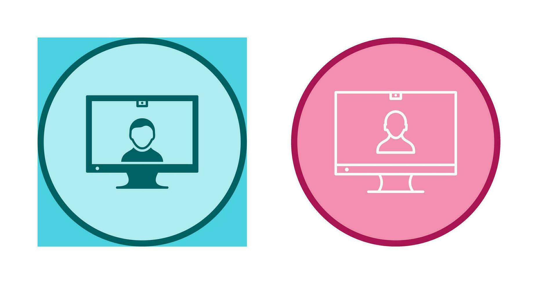 Unique Video Communication Vector Icon