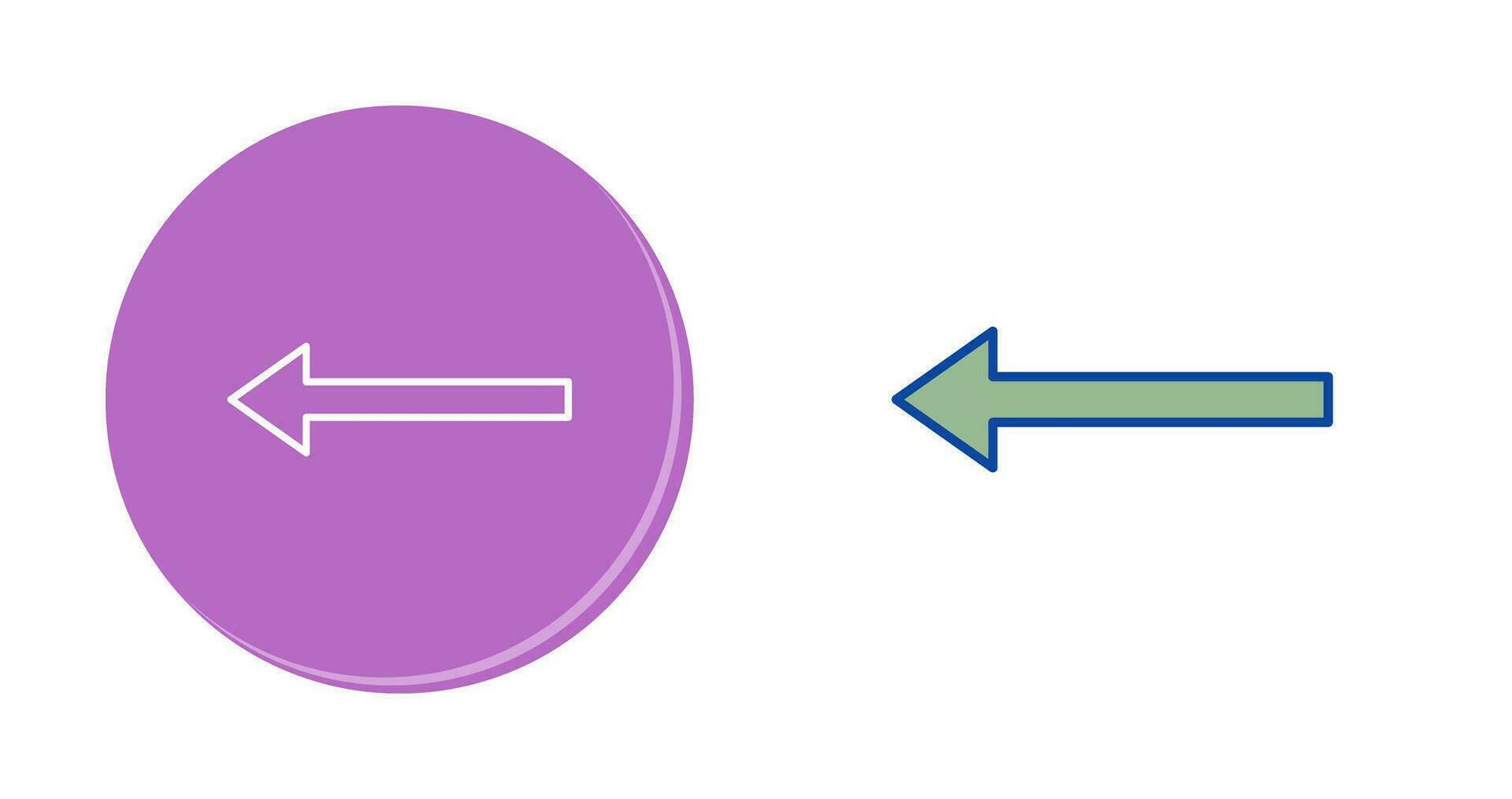 Unique Left Arrow Vector Icon