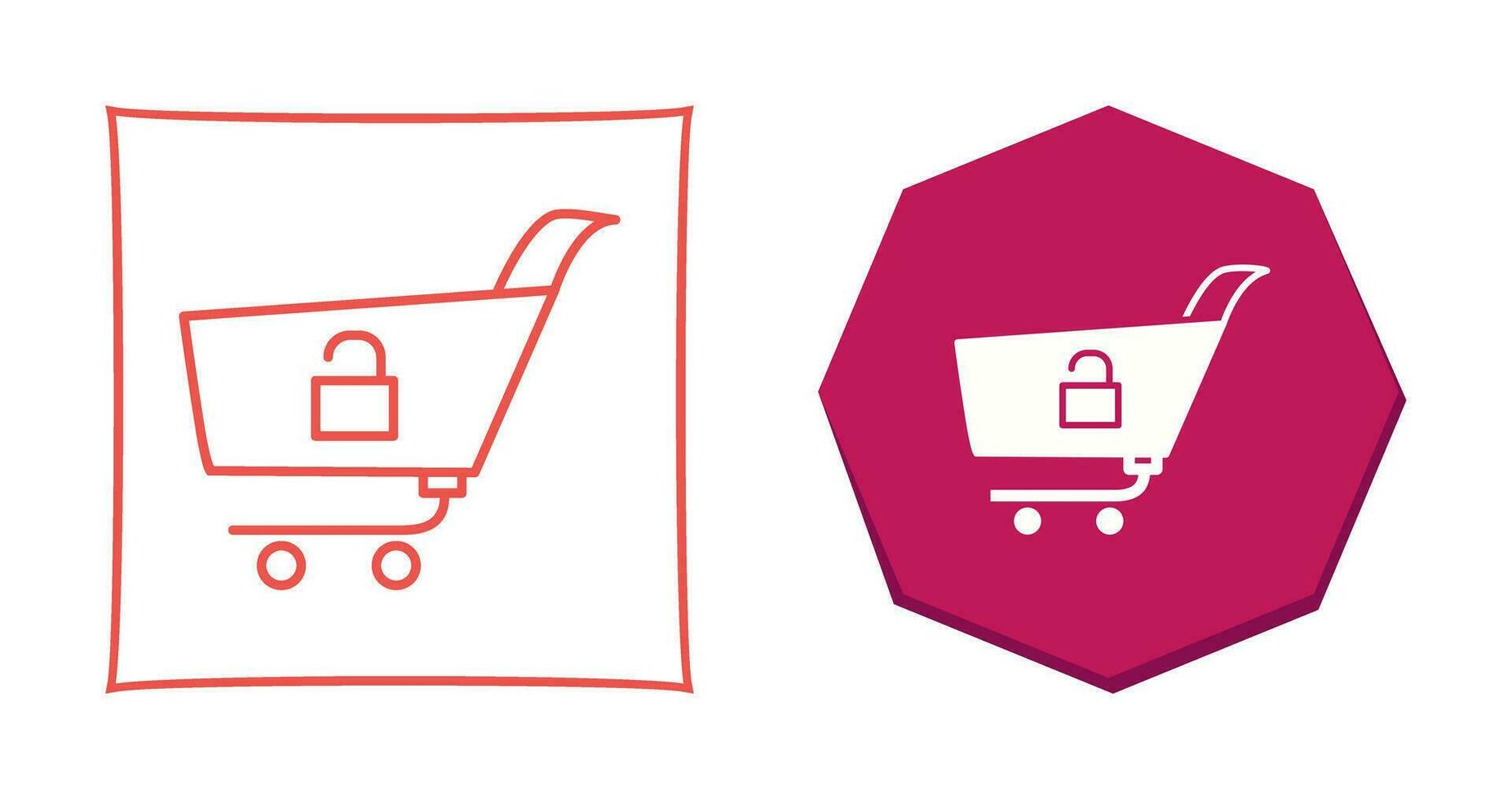 Unique Unlock Cart Vector Icon