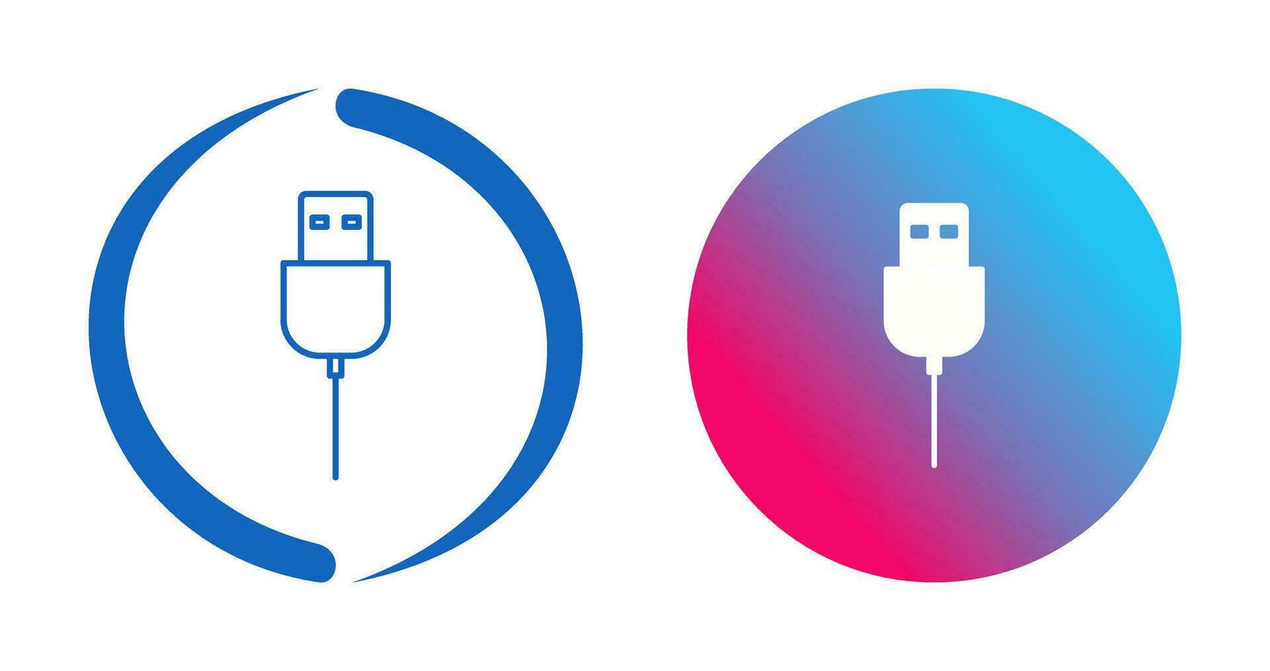 Unique USB Cable Vector Icon