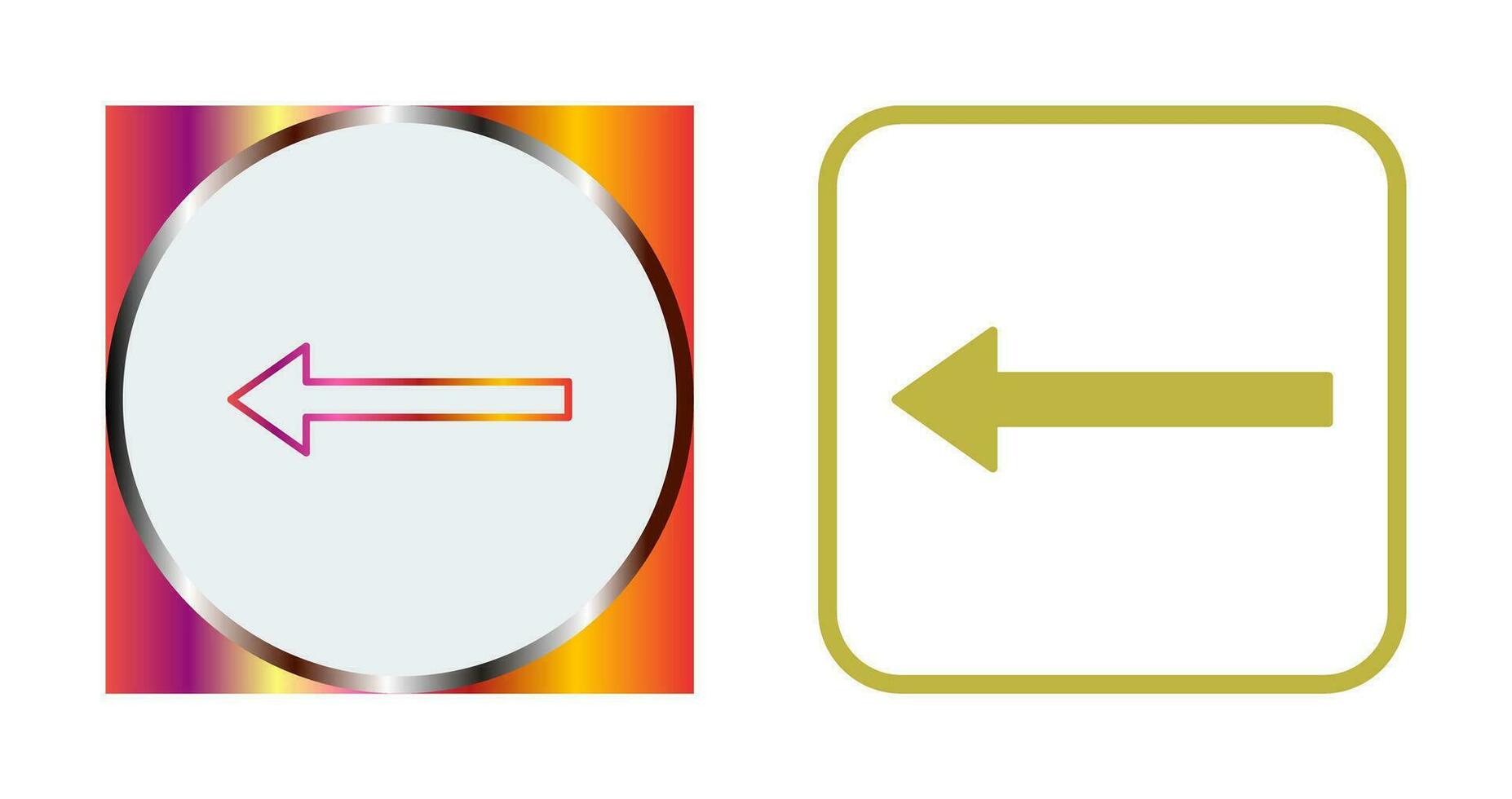 Unique Left Arrow Vector Icon