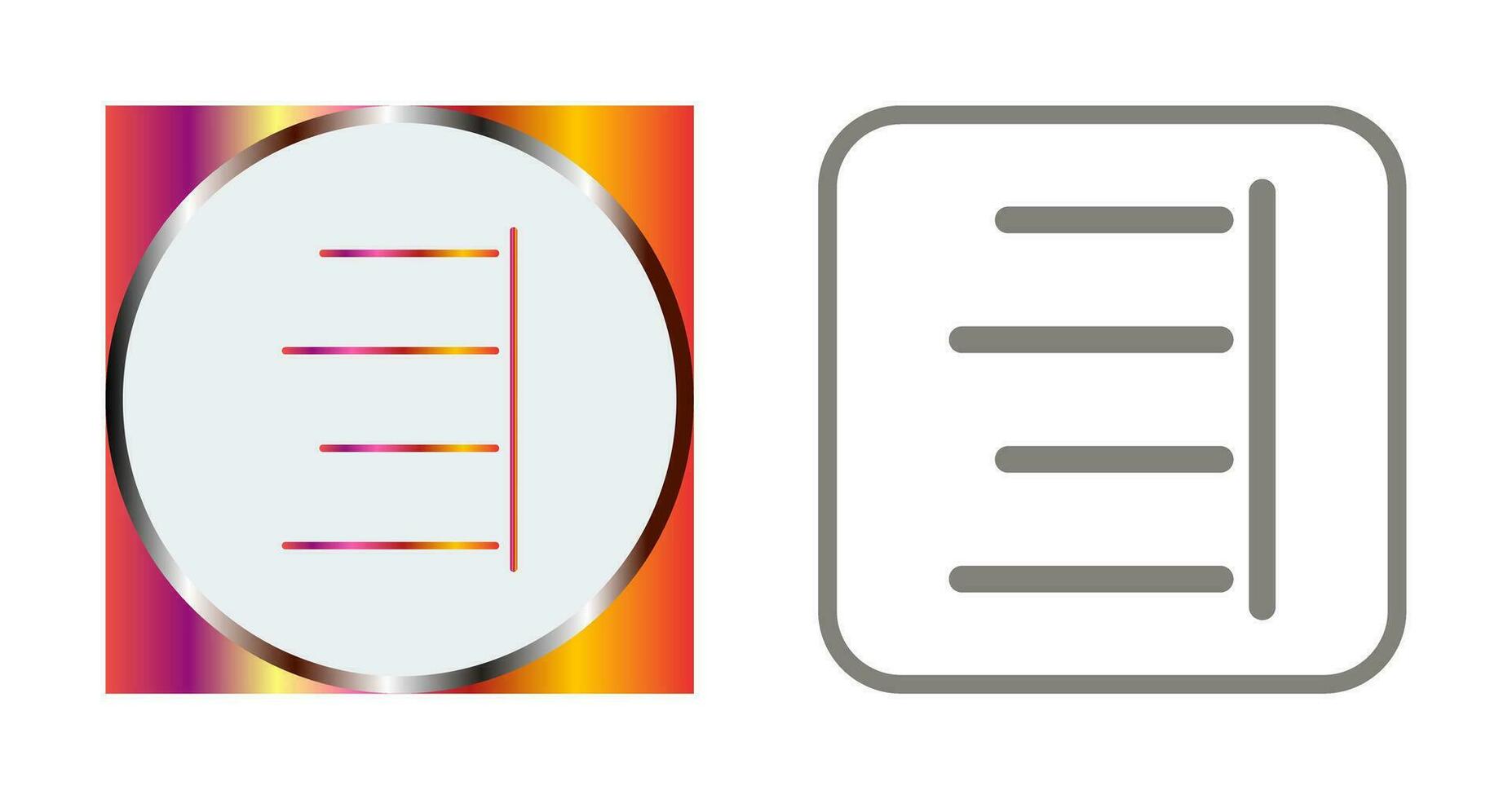 Unique Right Align Vector Icon