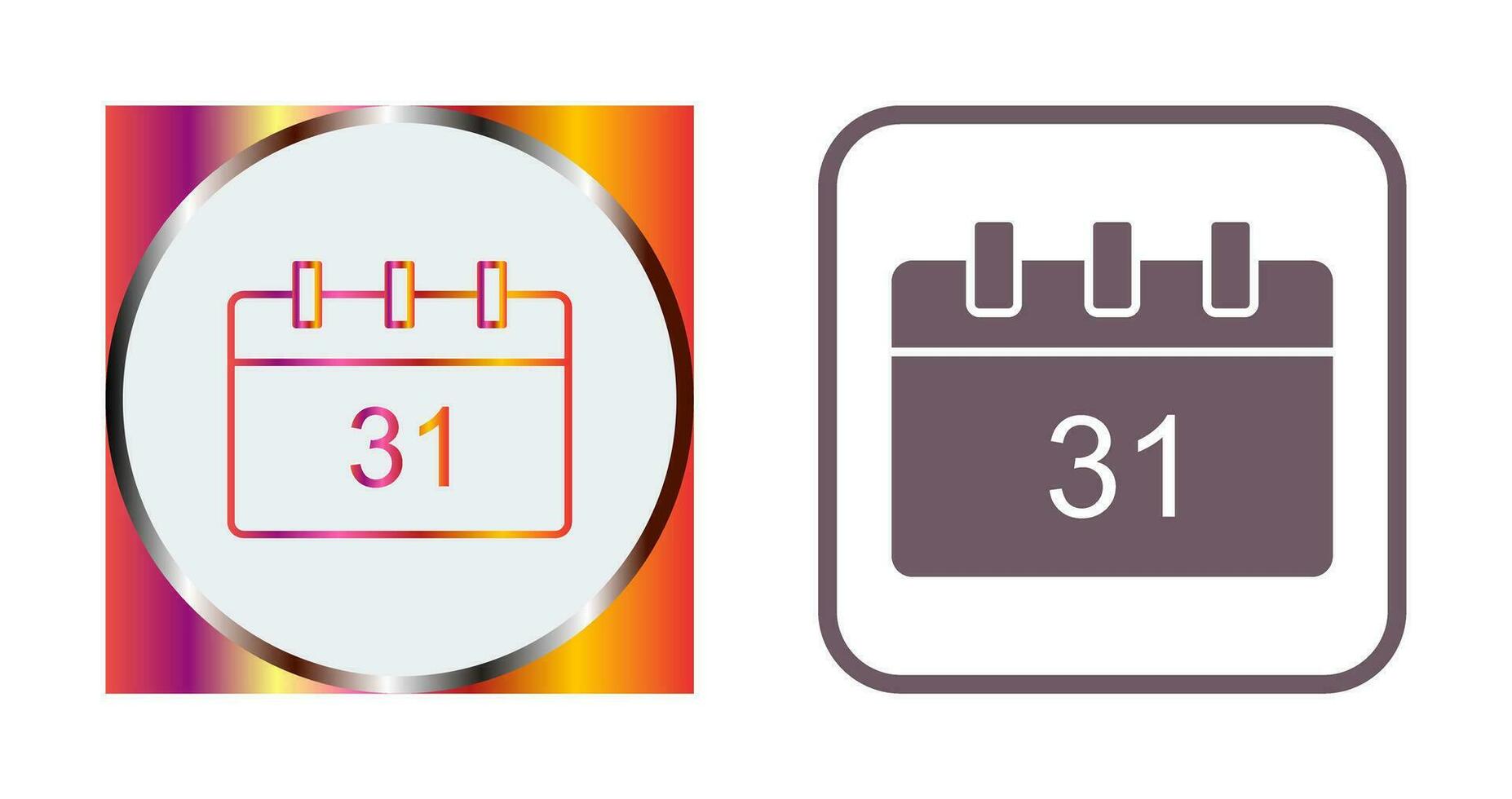 Unique Calendar Vector Icon