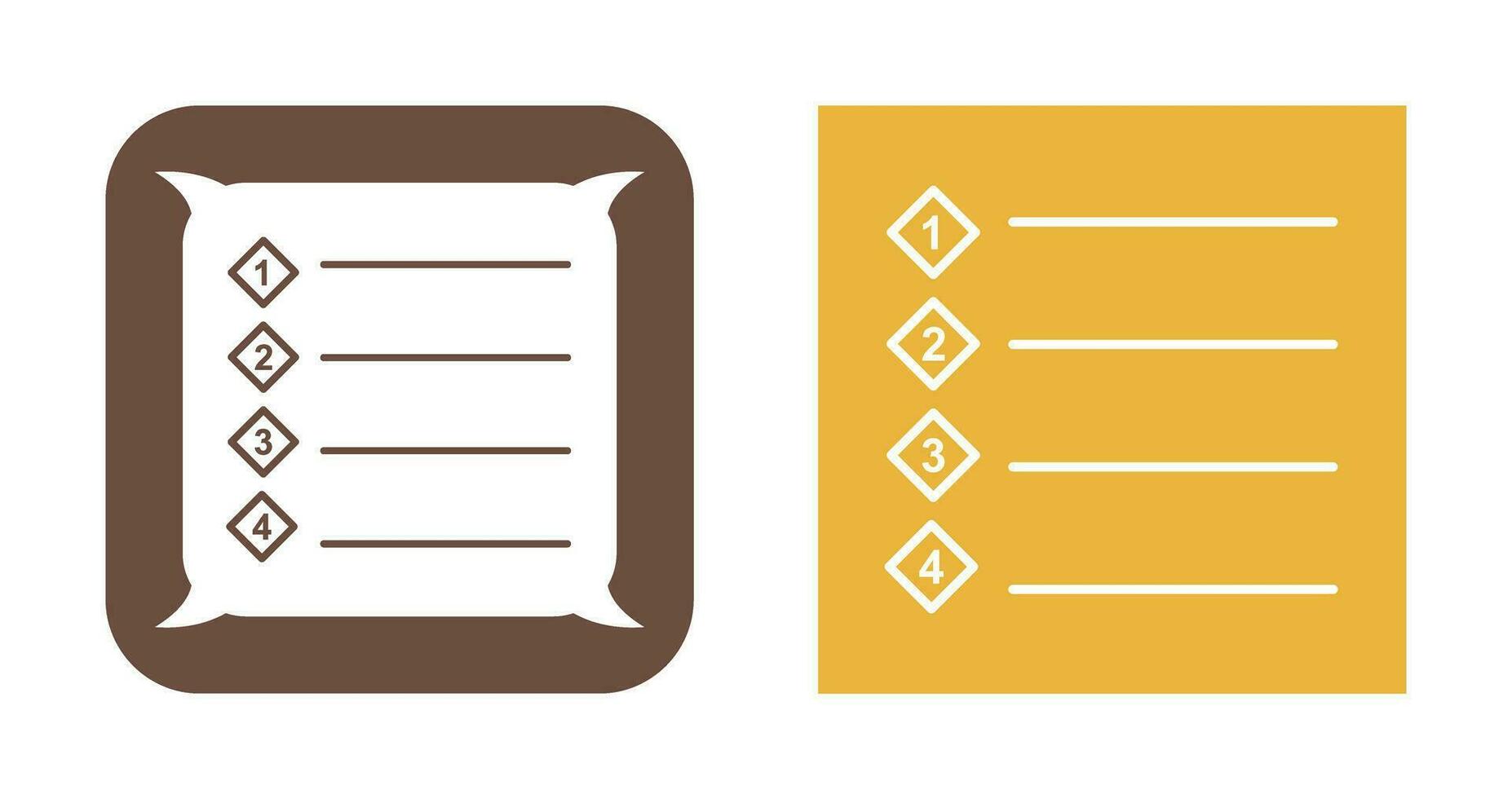 Unique Numbered list Vector Icon
