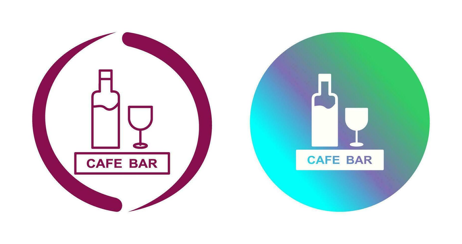 Unique Drinks Cafe Vector Icon