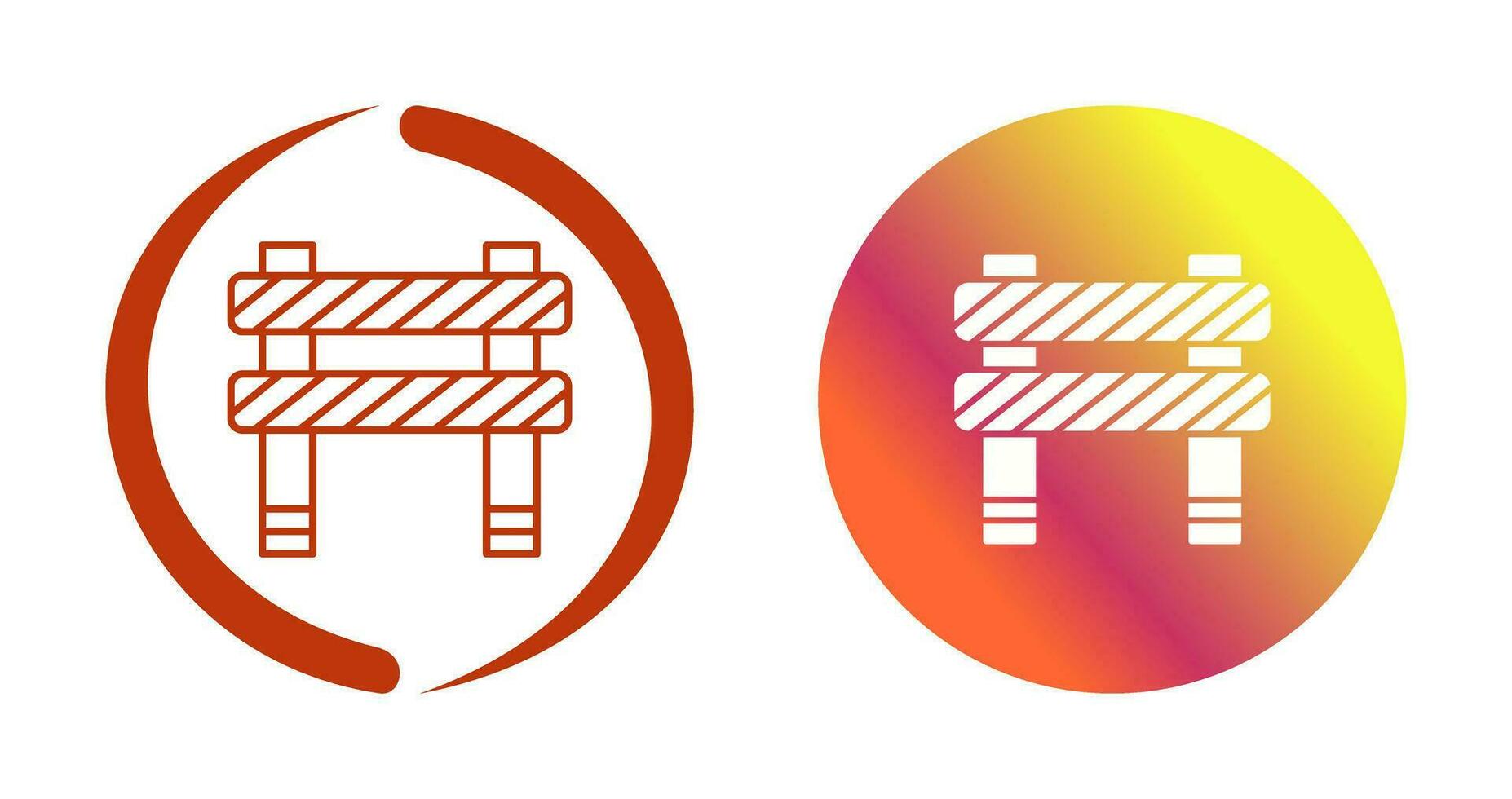 Unique Barrier Vector Icon