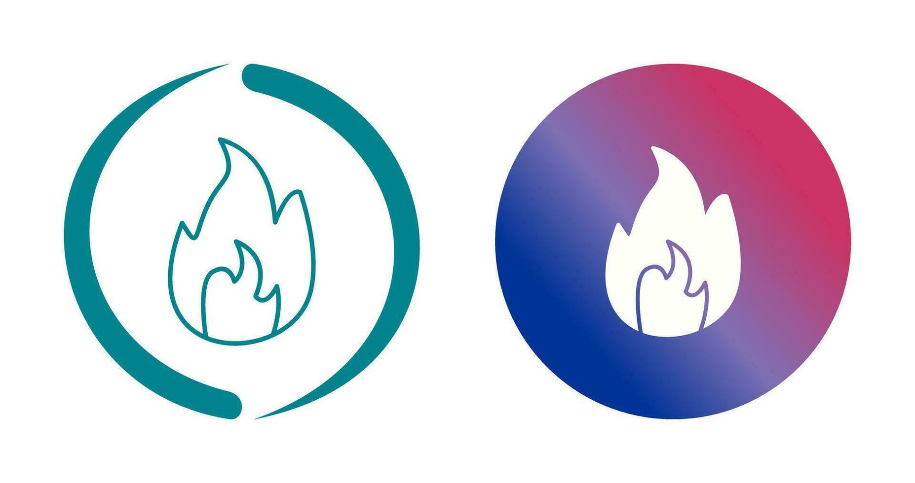 Unique Flame Vector Icon