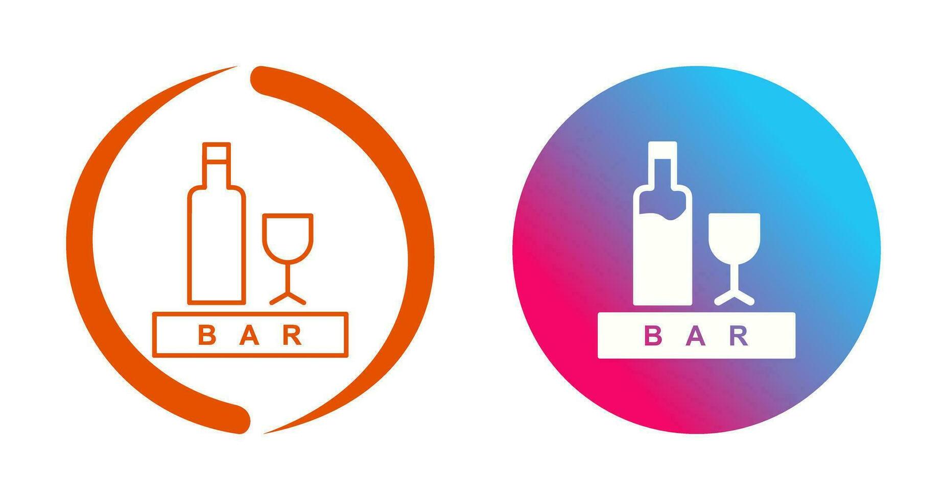 Unique Bar Sign Vector Icon