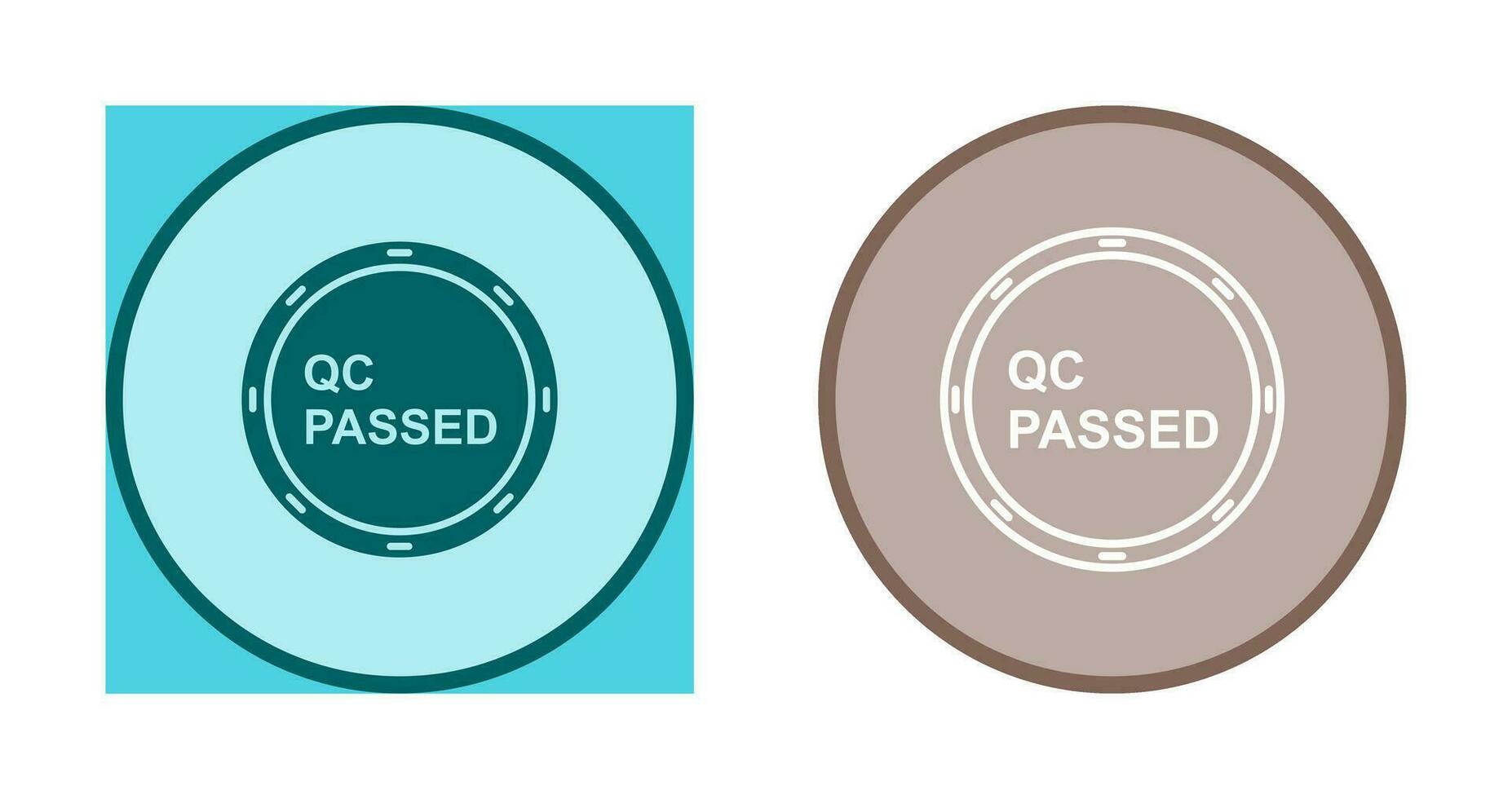 Unique QC Passed Vector Icon