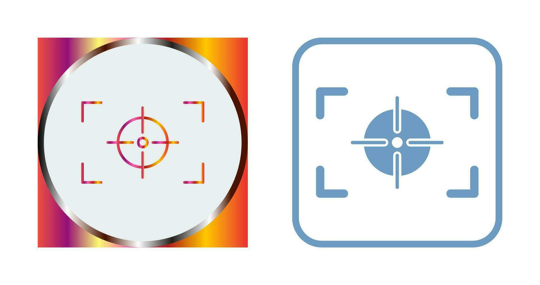 Unique Focus Horizontal Vector Icon