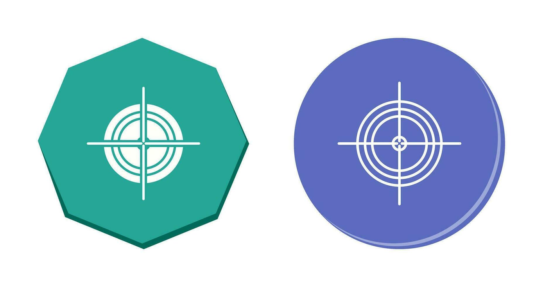 Unique Target Vector Icon