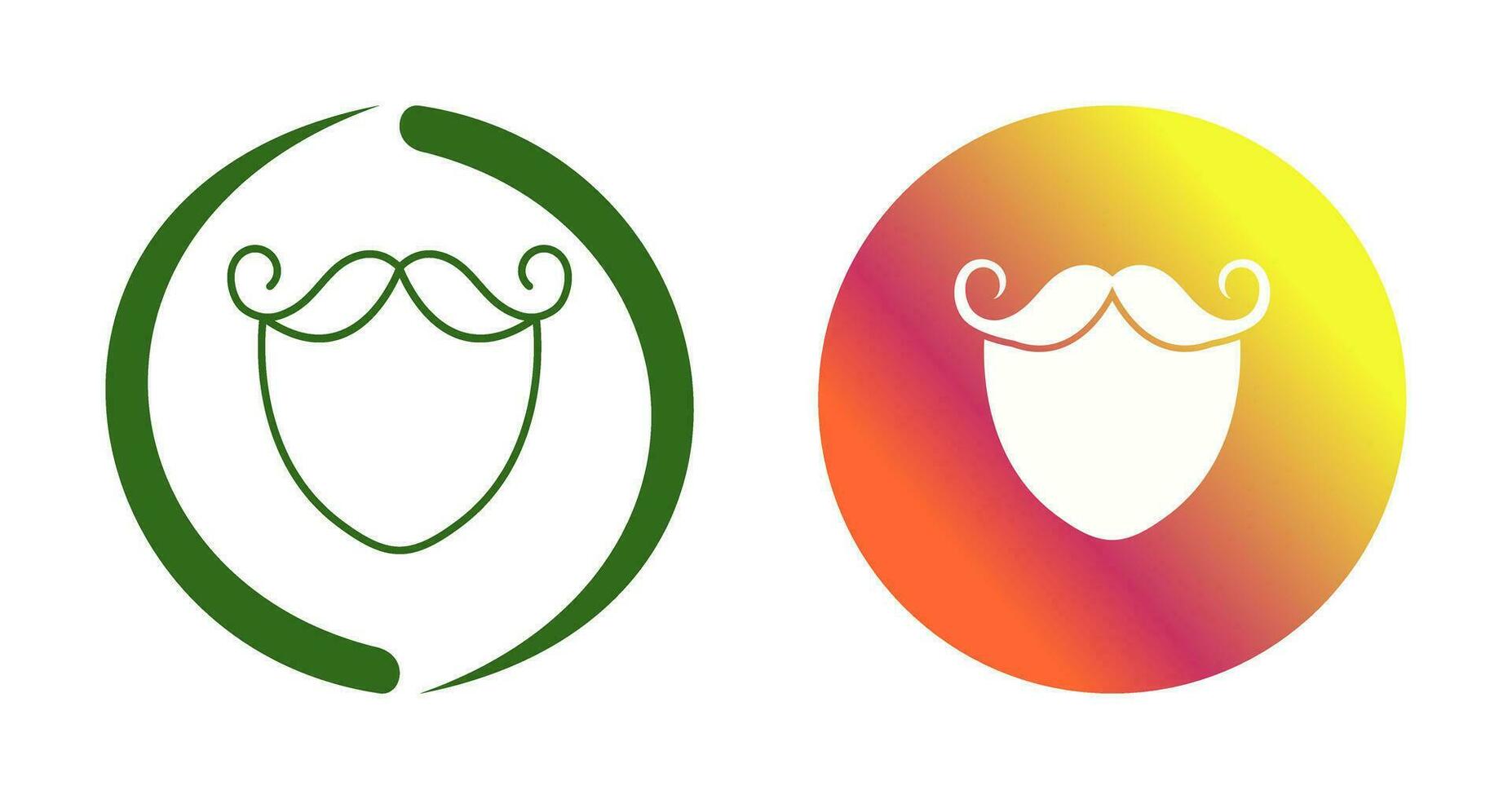 icono de vector de barba y bigote