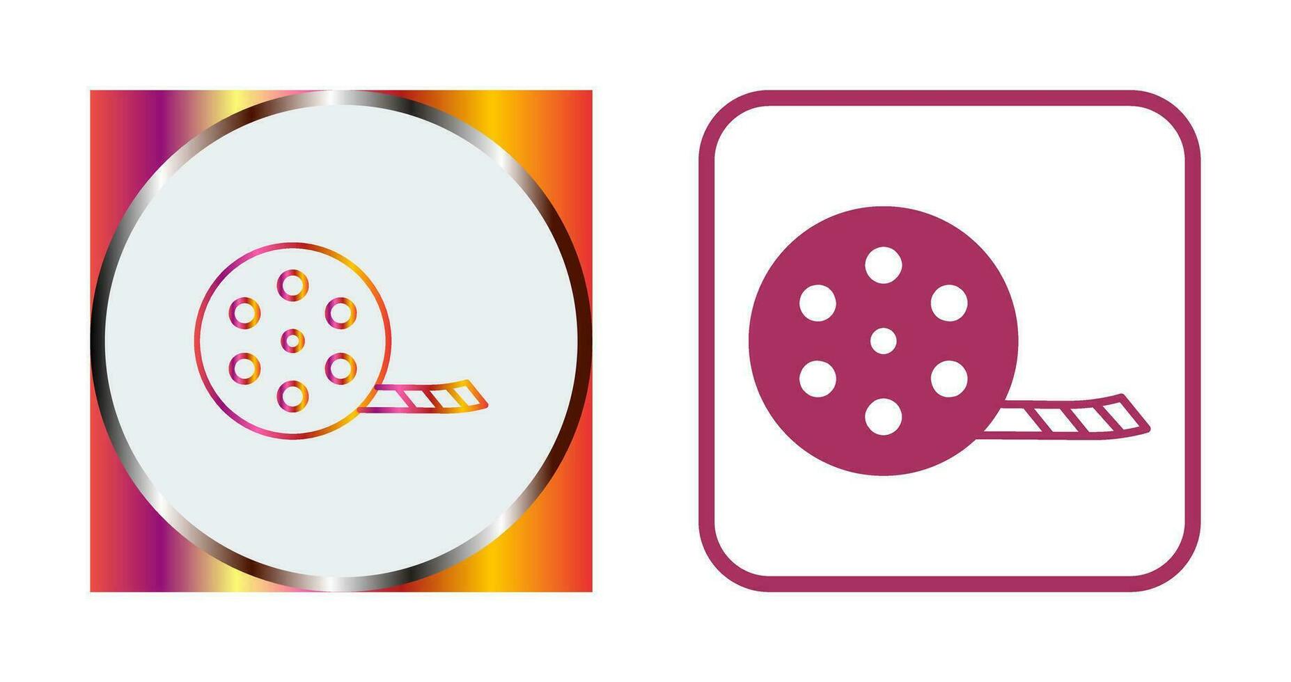 Unique Film Reel Vector Icon