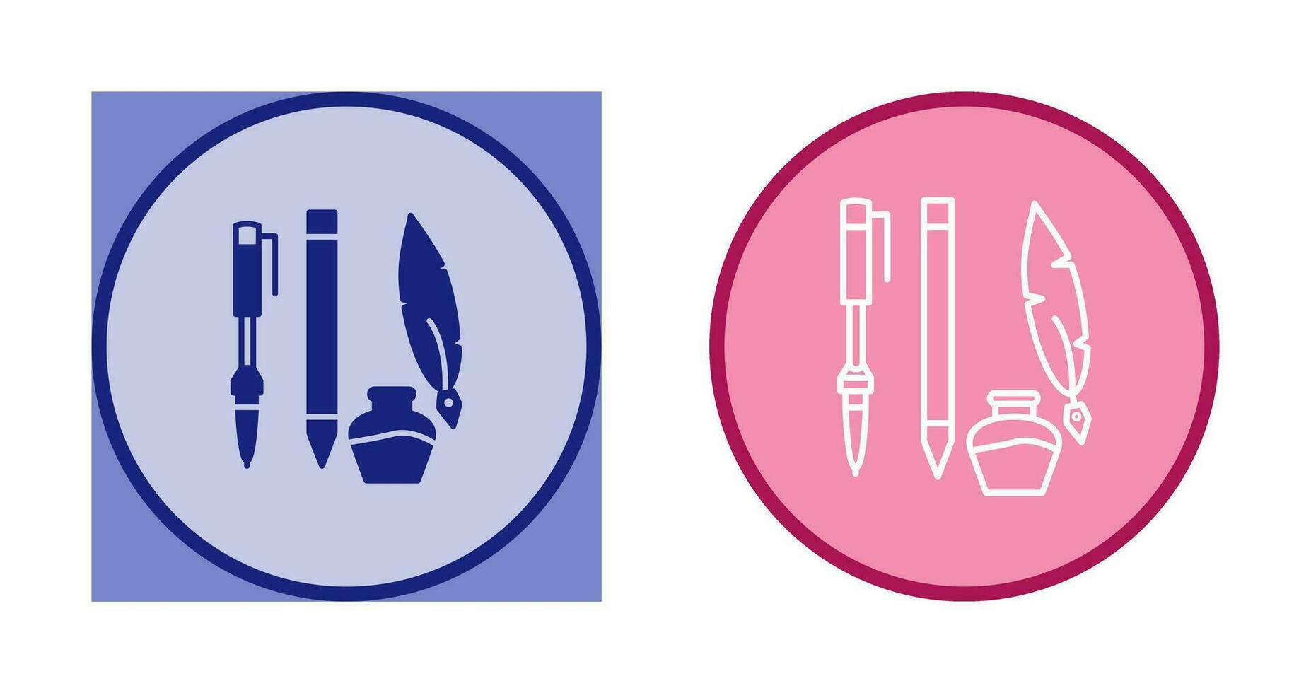 Unique Writing Equipment Vector Icon