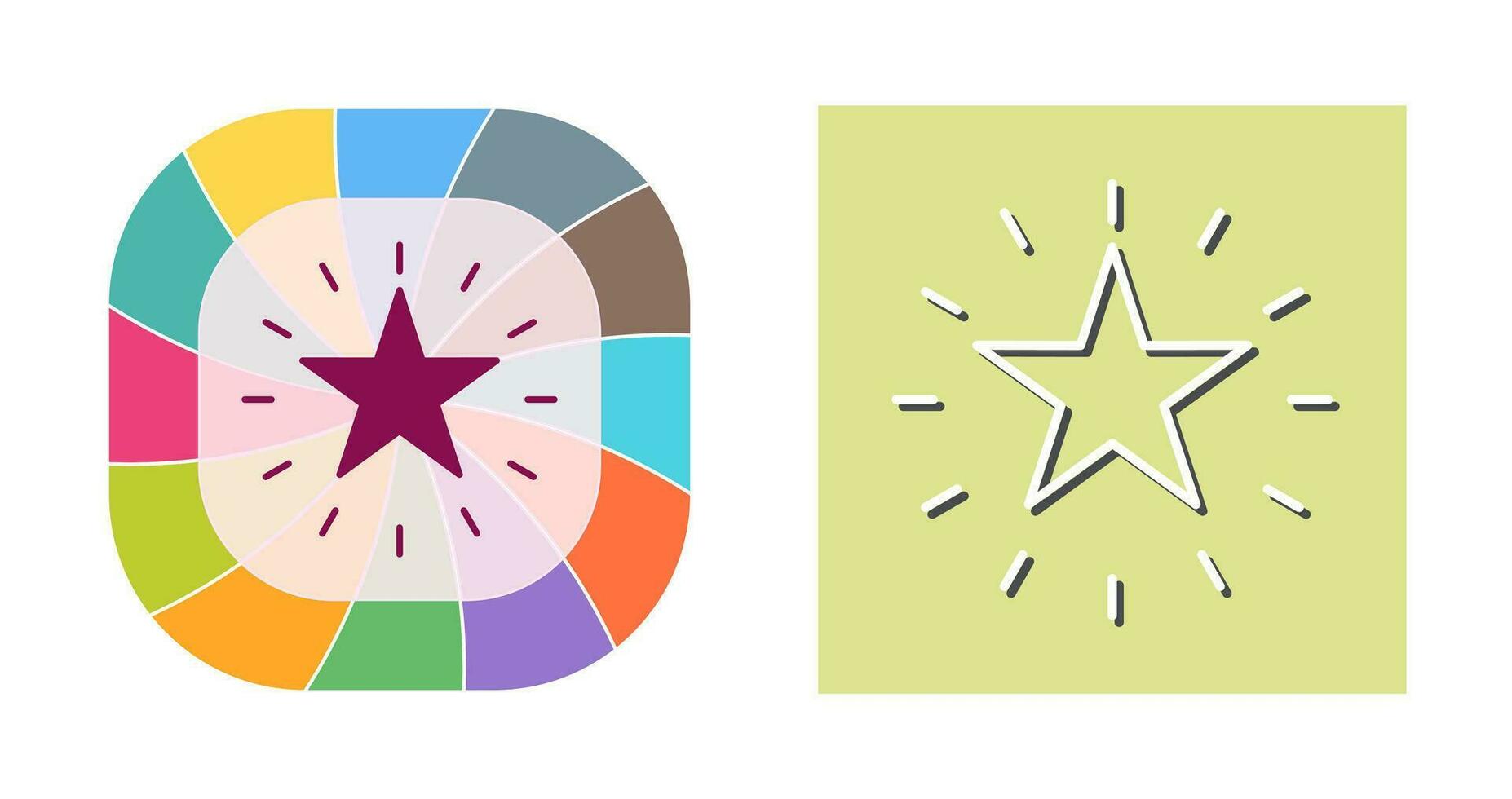 Unique Star Vector Icon